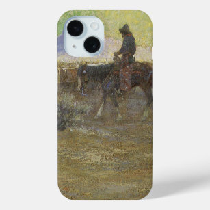 Coque Pour iPhone 15 Bétail d'élevage de cowboys sur la chaîne par Lon 