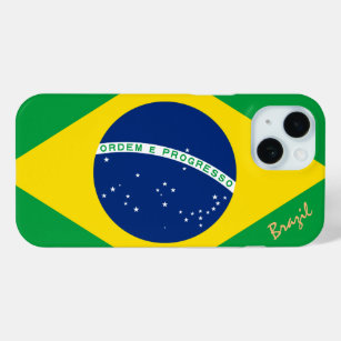 Coque Pour iPhone 15 Brésil & Brésil Drapeau mode, voyage / sports