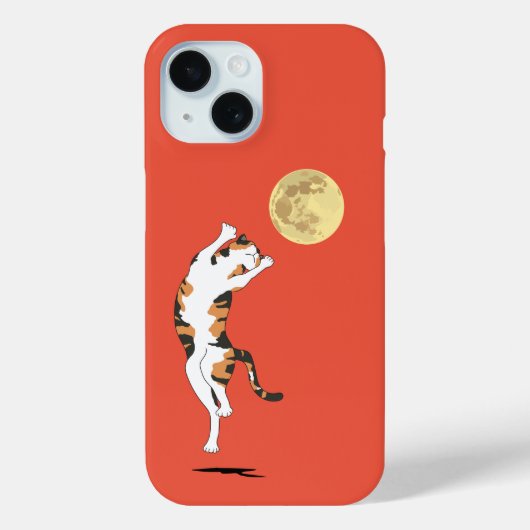 Coque Pour iPhone 15 Calico Cat Moon Danser Coque-Mate coque iphone (Verso)