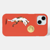 Coque Pour iPhone 15 Calico Cat Moon Danser Coque-Mate coque iphone (Verso (horizontal))