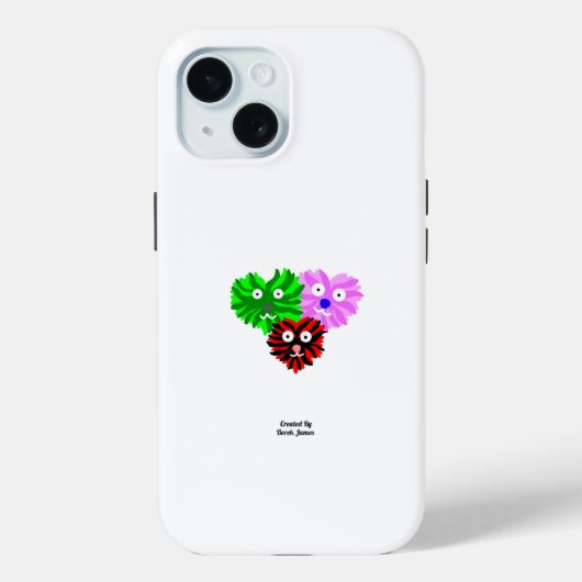 Coque Pour iPhone 15 Coeur Fuzzies Apple iPhone 15 Coque (Verso)