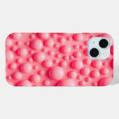 Coque Pour iPhone 15 Conception de coque iPhone Bulles 3D Rose BubbleGu (Verso (horizontal))