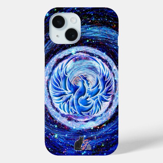 Coque Pour iPhone 15 Coque bleu Phoenix-Mate coque iphone (Verso)