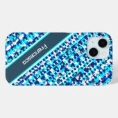 Coque Pour iPhone 15 Coque  de motif géométrique-coque iphone de maté (Verso (horizontal))