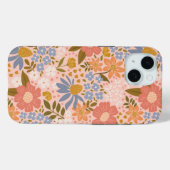 Coque Pour iPhone 15 Coque Floral iPhone 15 (Verso (horizontal))