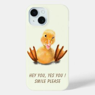 Coque Pour iPhone 15 Coque iphone amusant avec canard Jaune - Smile