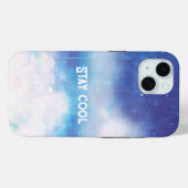 Coque Pour iPhone 15 Coque iphone bleu céleste Nebula (Verso (horizontal))