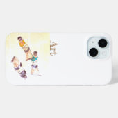 Coque Pour iPhone 15 Coque iphone Coque-Mate Tubes de peinture (Verso (horizontal))