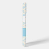 Coque Pour iPhone 15 Coque iphone damassé bleu clair & crème (Verso / Droite)