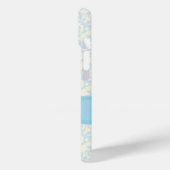 Coque Pour iPhone 15 Coque iphone damassé bleu clair & crème (Verso / Gauche)