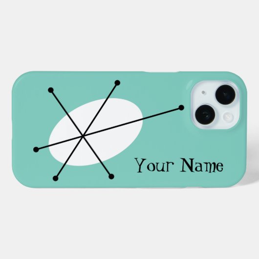Coque Pour iPhone 15 Coque iphone Dazzle Blue 'Your Name' (Verso (horizontal))