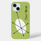 Coque Pour iPhone 15 Coque iphone Dazzle Green 'Your Name' (Verso)