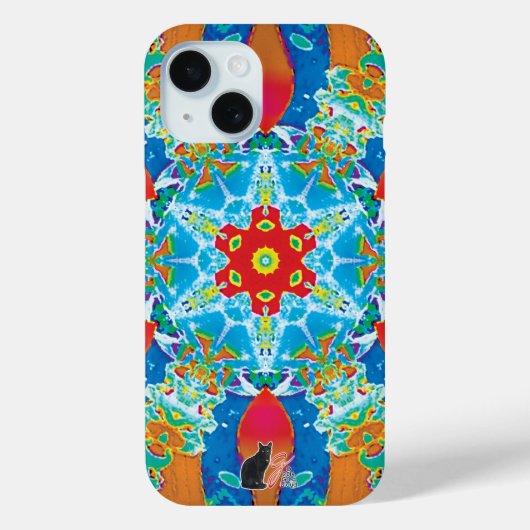 Coque Pour iPhone 15 Coque iphone de Diatome Kaleidoscope (Verso)