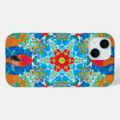 Coque Pour iPhone 15 Coque iphone de Diatome Kaleidoscope (Verso (horizontal))