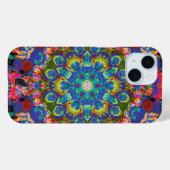 Coque Pour iPhone 15 Coque iphone de Doily Kaleidoscope (Verso (horizontal))