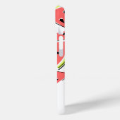 Coque Pour iPhone 15 Coque iphone de pastèque "Monogramme" vertical (Verso / Gauche)