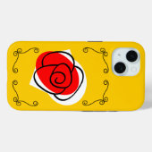 Coque Pour iPhone 15 Coque iphone de Rose espagnol (Verso (horizontal))