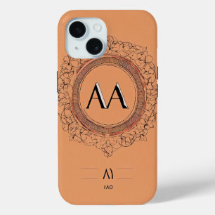 Coque Pour iPhone 15 Coque iphone de symboles Initiales minimalistes - 
