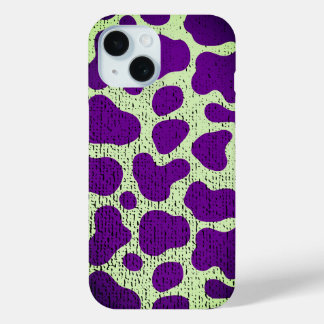 Coque Pour iPhone 15 Coque iphone de zones violettes rétro texturées