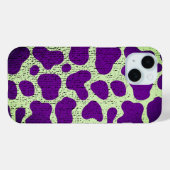Coque Pour iPhone 15 Coque iphone de zones violettes rétro texturées (Verso (horizontal))