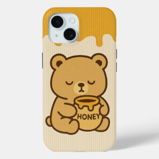 Coque Pour iPhone 15 Coque iphone d'ours au miel