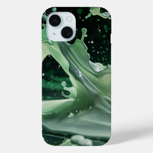 Coque Pour iPhone 15 Coque iphone Emerald Splash Dynamics (Verso)