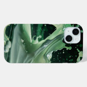 Coque Pour iPhone 15 Coque iphone Emerald Splash Dynamics (Verso (horizontal))