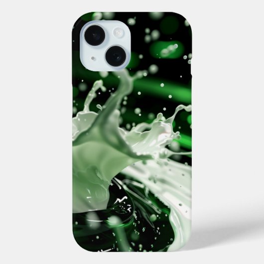 Coque Pour iPhone 15 Coque iphone Emerald Splash Dynamics (Verso)