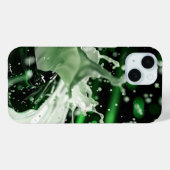 Coque Pour iPhone 15 Coque iphone Emerald Splash Dynamics (Verso (horizontal))