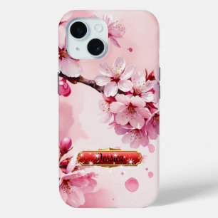 Coque Pour iPhone 15 Coque iPhone / iPad Fleurs de cerisier rose pâle