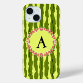 Coque Pour iPhone 15 Coque iphone "Monogramme" de la pastèque (Verso)