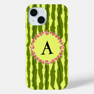 Coque Pour iPhone 15 Coque iphone "Monogramme" de la pastèque
