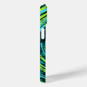 Coque Pour iPhone 15 Coque iphone Mosaic Bleu Vert (Verso / Droite)
