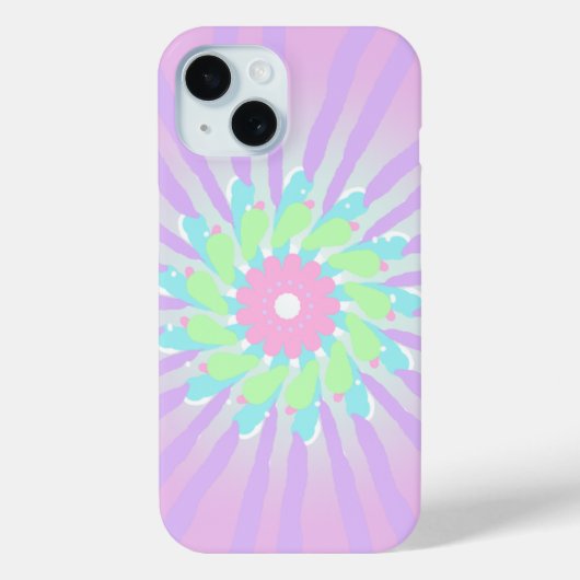Coque Pour iPhone 15 Coque iphone Pastel Cravate-Dye Swirl (Verso)
