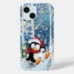 Coque Pour iPhone 15 Coque iphone Penguin de Noël