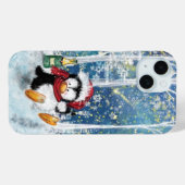 Coque Pour iPhone 15 Coque iphone Penguin de Noël (Verso (horizontal))