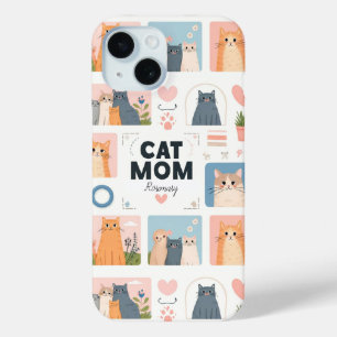 Coque Pour iPhone 15 Coque iphone personnalisé "Cat Mom"
