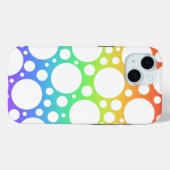 Coque Pour iPhone 15 Coque iphone pointillé Rainbow Polka (Verso (horizontal))