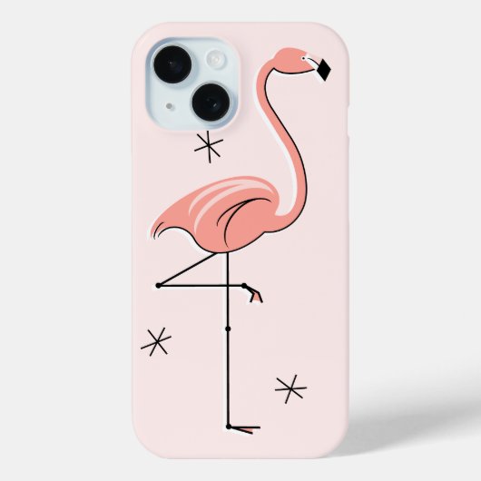 Coque Pour iPhone 15 coque iphone rose Flamant rose (Verso)