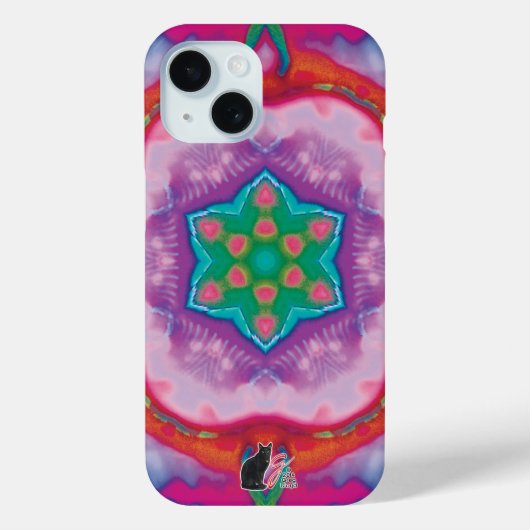 Coque Pour iPhone 15 Coque iphone Rosette Kaleidoscope (Verso)
