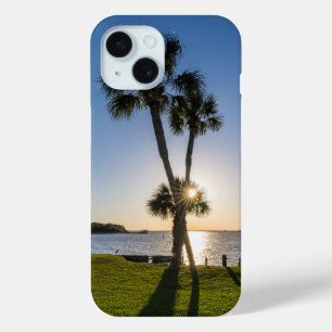 Coque Pour iPhone 15 Coque iphone Silhouette Ciseaux Palm Tree