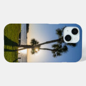 Coque Pour iPhone 15 Coque iphone Silhouette Ciseaux Palm Tree (Verso (horizontal))