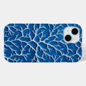 Coque Pour iPhone 15 Coque iPhone texture Branche Turquoise Design Mode (Verso (horizontal))