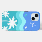 Coque Pour iPhone 15 Coque iphone Tropical Ocean Breeze et Palm Trees (Verso (horizontal))
