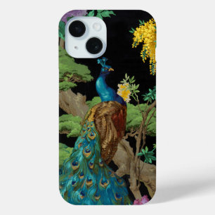 Coque Pour iPhone 15 Coque Peacock vintage-Mate coque iphone