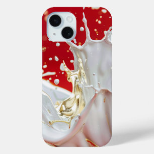Coque Pour iPhone 15 Crimson Gold Splash coque iphone