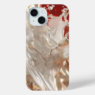 Coque Pour iPhone 15 Crimson Gold Splash coque iphone