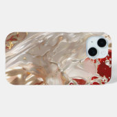 Coque Pour iPhone 15 Crimson Gold Splash coque iphone (Verso (horizontal))
