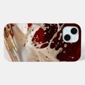 Coque Pour iPhone 15 Crimson Gold Splash coque iphone (Verso (horizontal))