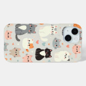 Coque Pour iPhone 15 Cute Cat iPhone 15 Coque (Verso (horizontal))
